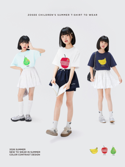女童速乾水果涼感T