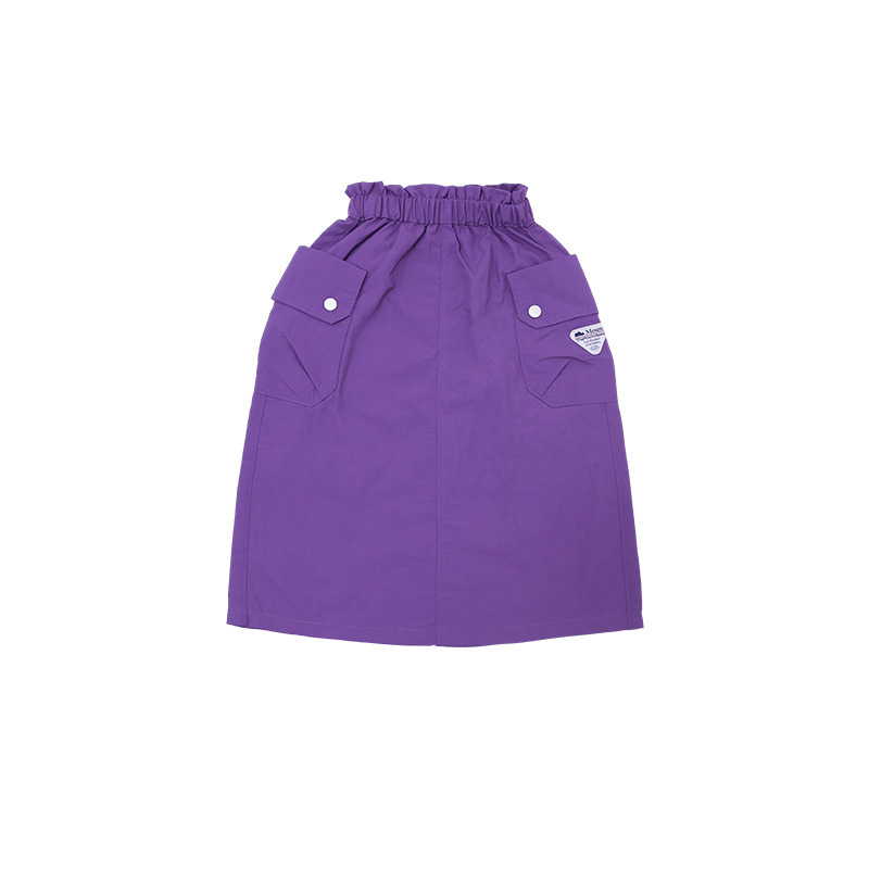 女童春季速乾中長款工裝半身裙