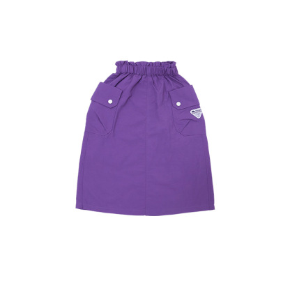 女童春季速乾中長款工裝半身裙