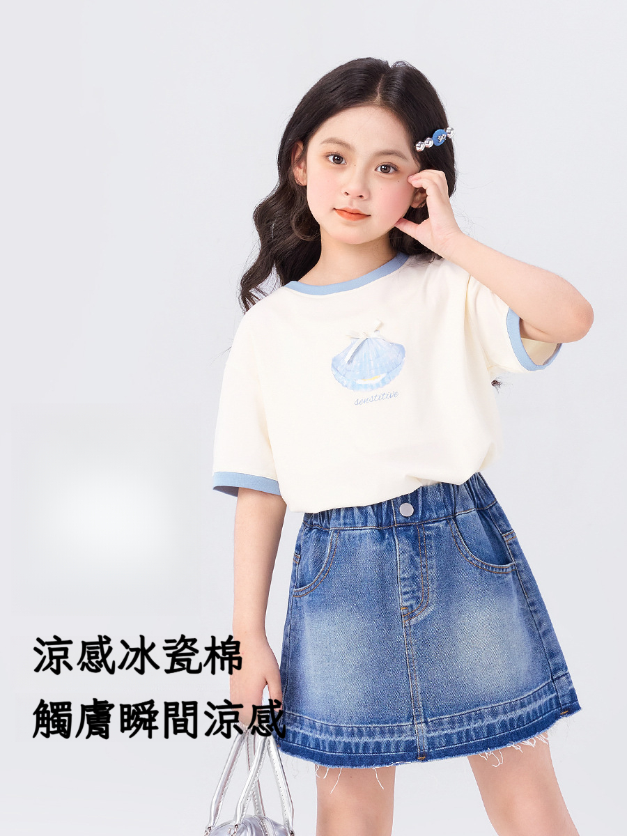 女童抑菌冰淇淋T恤