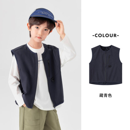 男童春秋戶外機能小馬甲