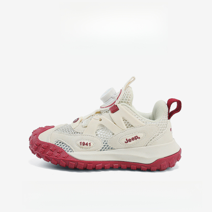 男童夏季旋轉紐扣網面透氣休閒運動鞋