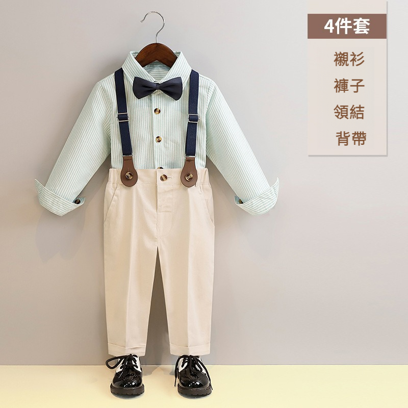 兒童春夏英倫條紋禮服