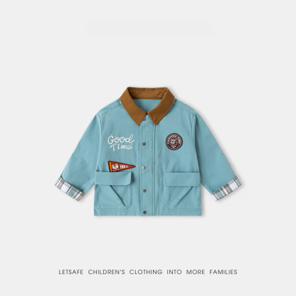 兒童春季純棉露營風外套