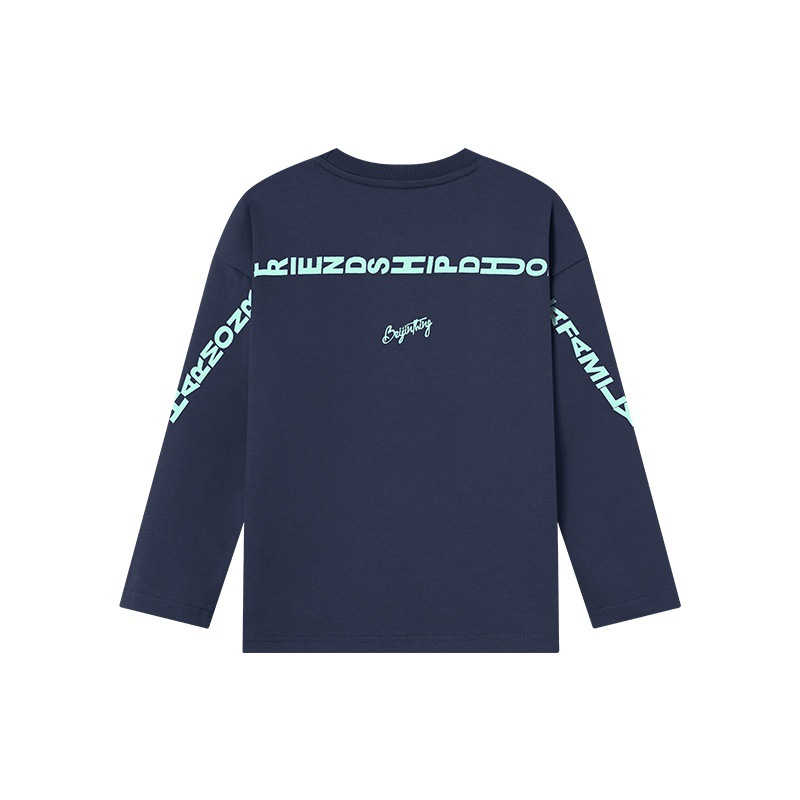 春秋男童連袖字母印花T恤