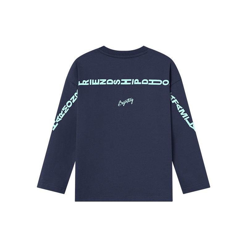 春秋男童連袖字母印花T恤