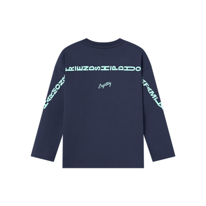 春秋男童連袖字母印花T恤