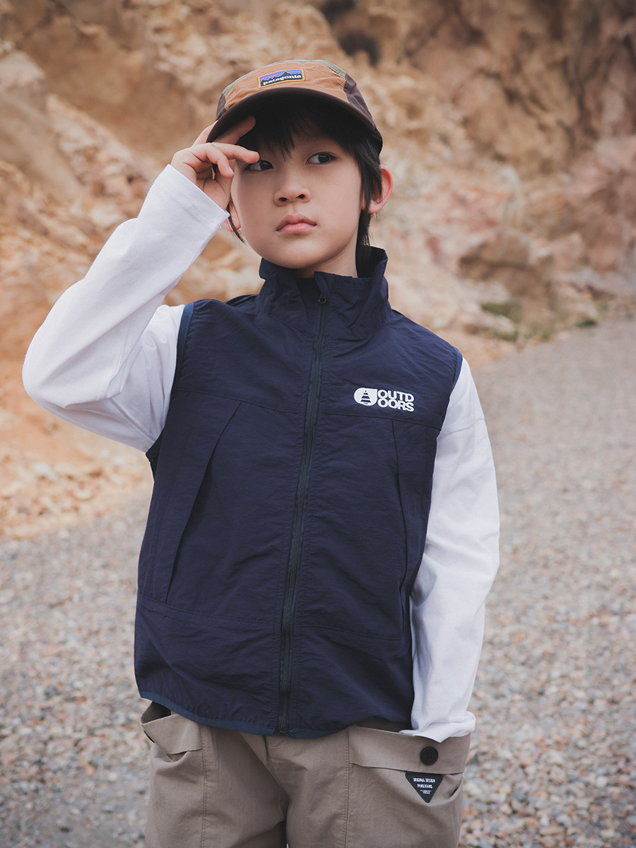 兒童工裝馬甲春季款戶外防水