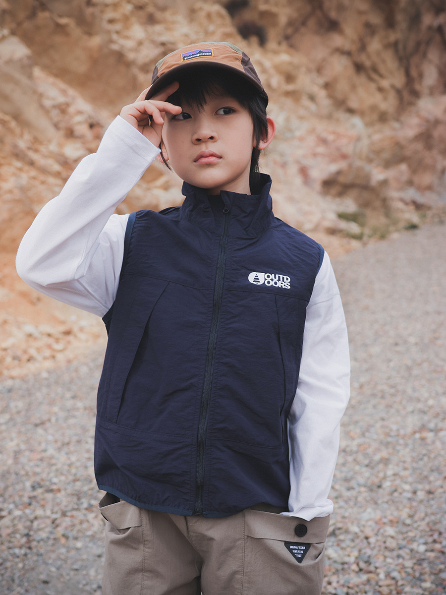 兒童工裝馬甲春季款戶外防水