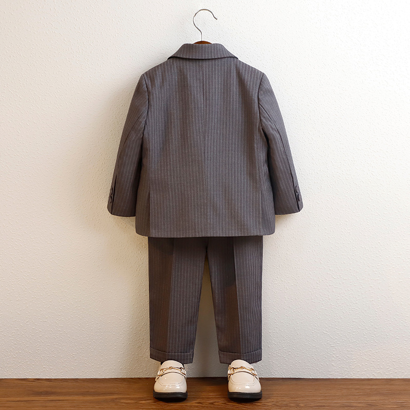 男童春秋條紋英倫小西裝