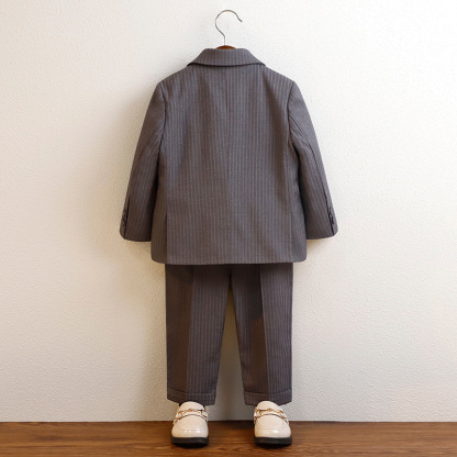男童春秋條紋英倫小西裝