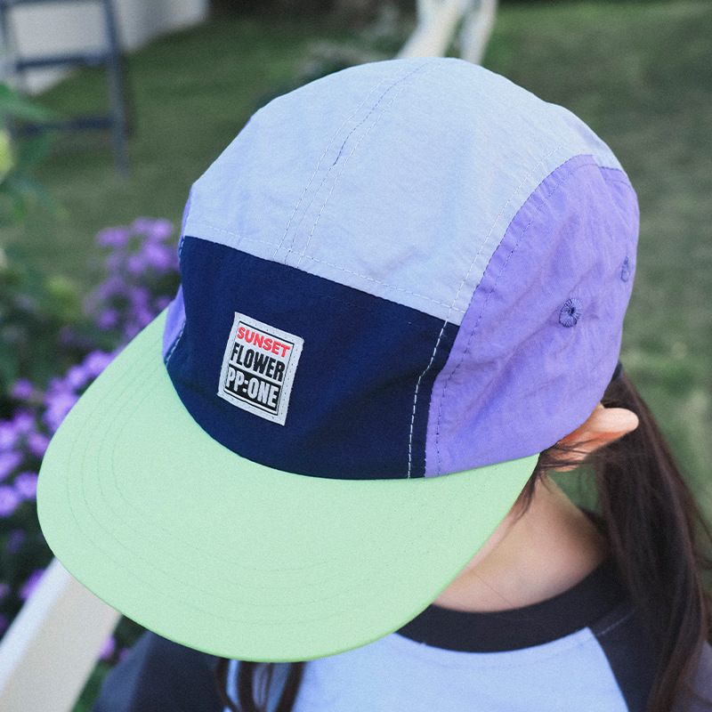 中大童春季撞色拼接多巴胺速乾棒球鴨舌帽