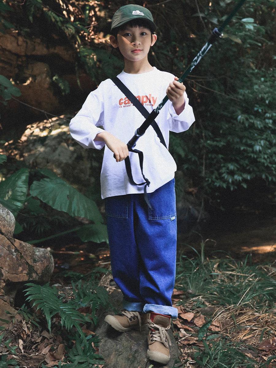 兒童春季速乾排汗透氣印花長袖T恤