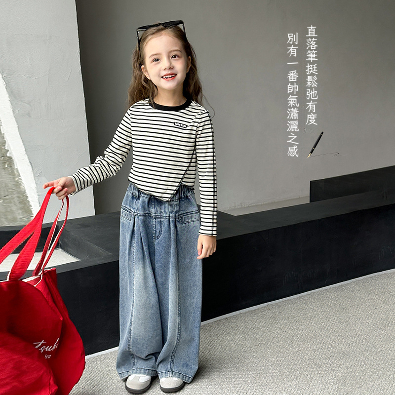 春季女童筒親子款百搭時尚休閑褲