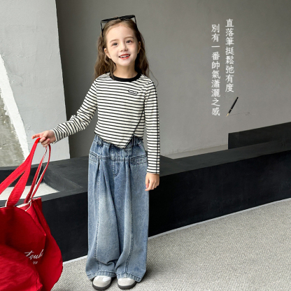 春季女童筒親子款百搭時尚休閑褲