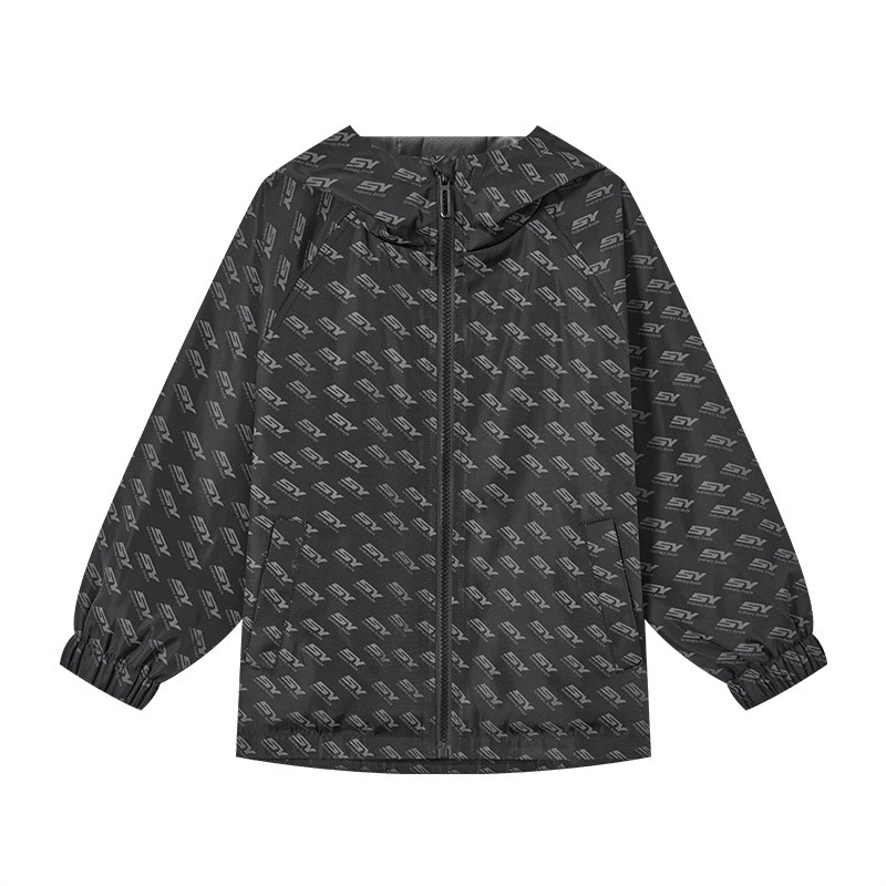 男童戶外時尚印花外套