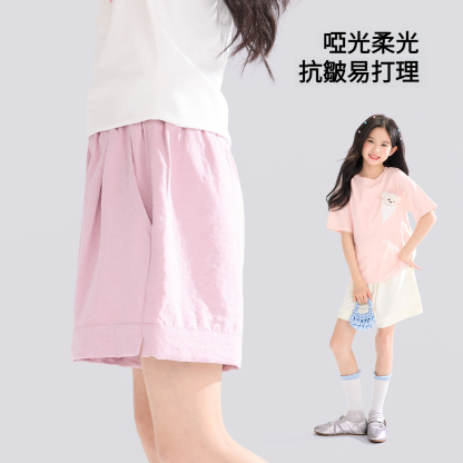 女童夏季輕薄透氣奶芙多巴胺短褲
