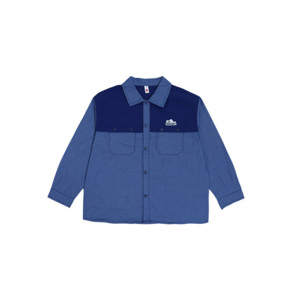 兒童山系拼接速乾長袖T恤