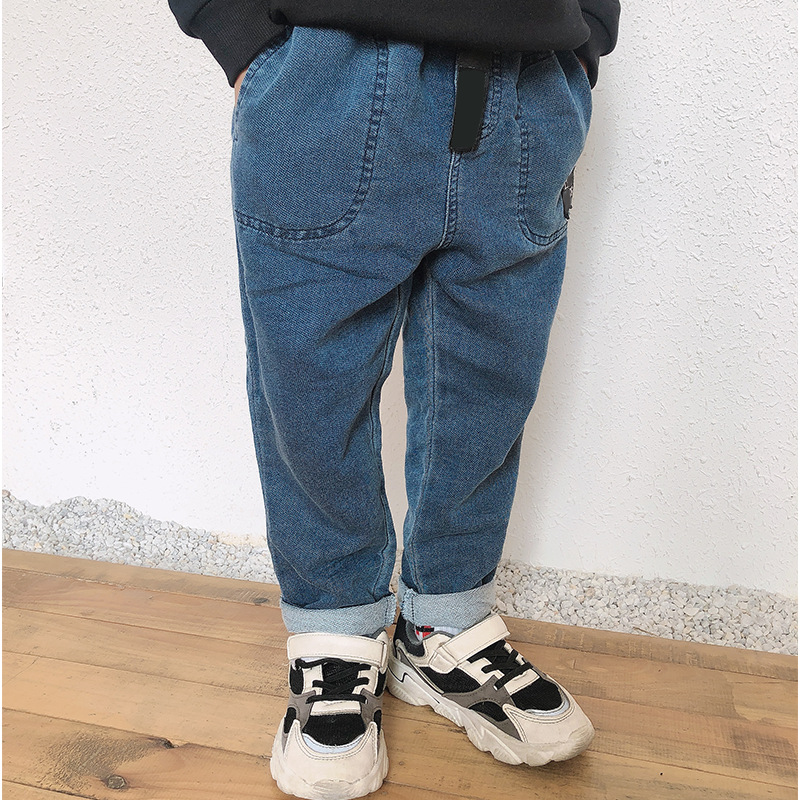 日系初秋兒童牛仔褲