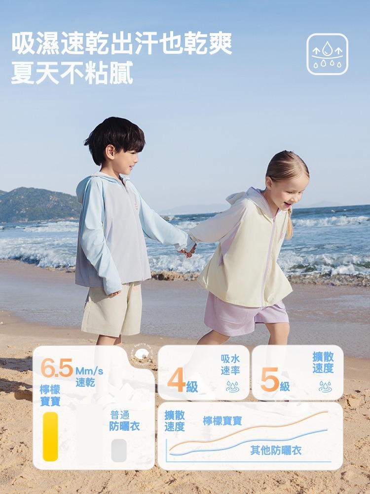 兒童薄款原紗防曬衣