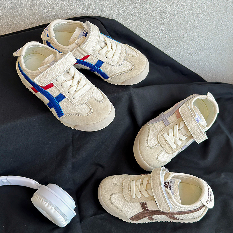 韓版兒童真皮春秋款休閒運動鞋