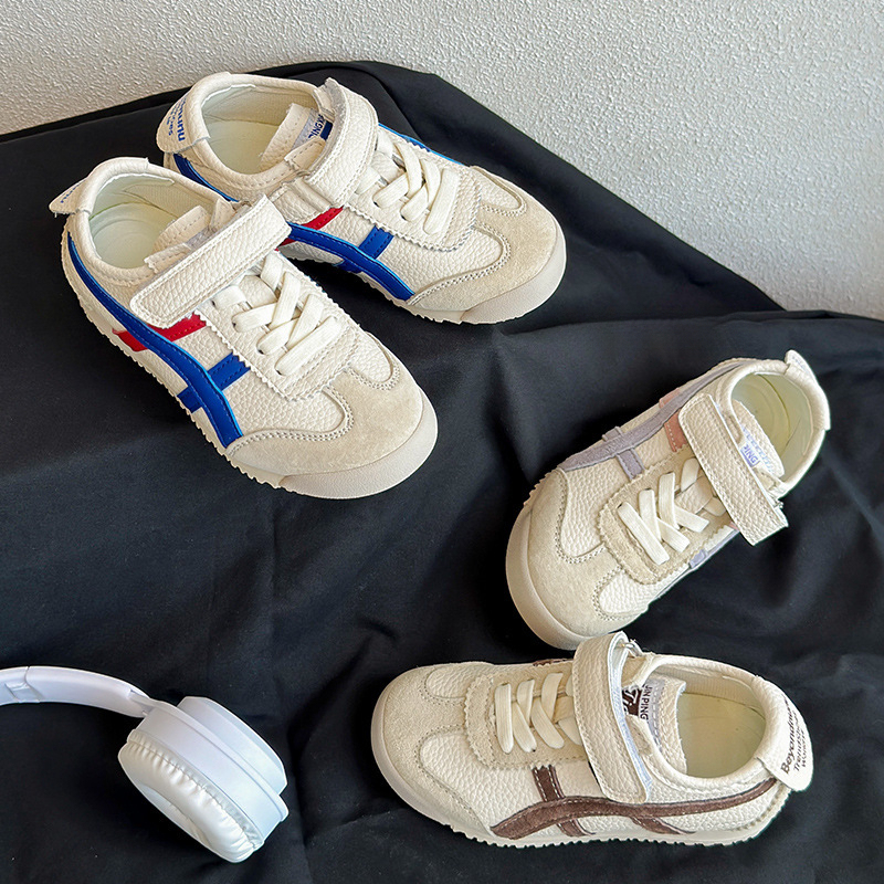 韓版兒童真皮春秋款休閒運動鞋