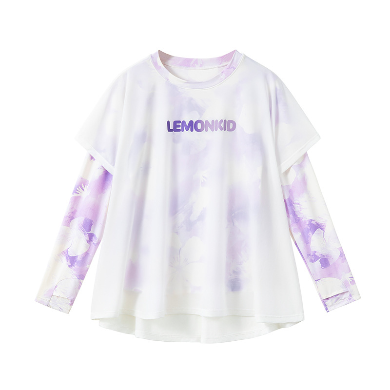 女童假兩件防曬衣