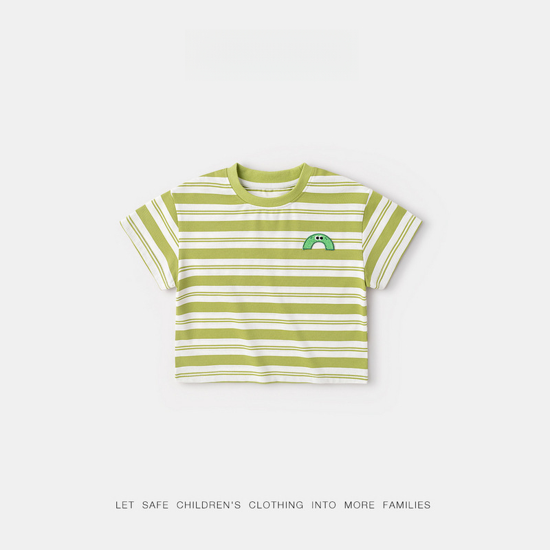 兒童夏季條紋短袖T恤