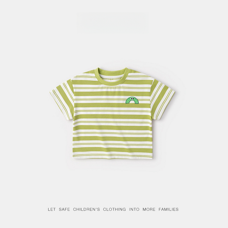 兒童夏季條紋短袖T恤