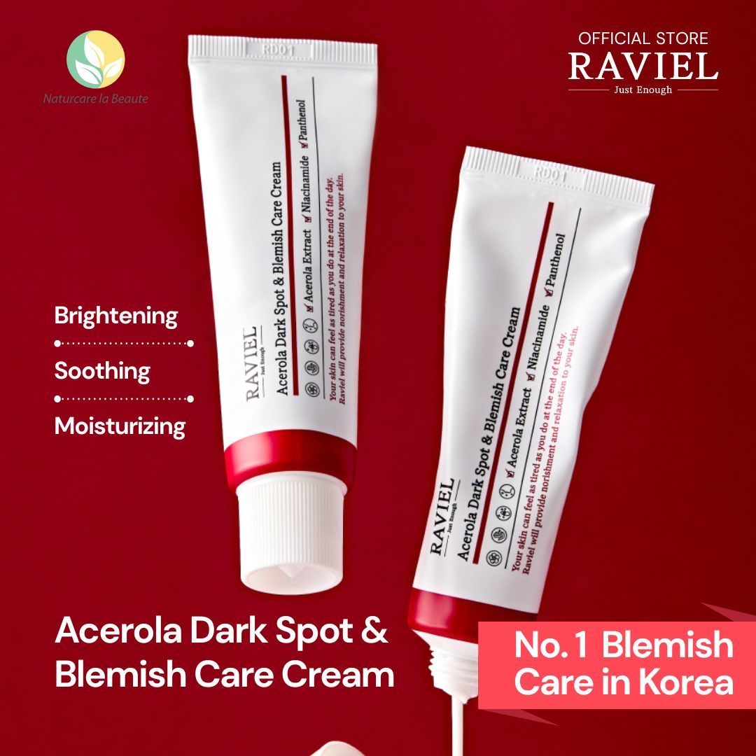 Raviel Acerola Dark Spot & Blemish Care Cream 50ml | Fades dark spots & acne scars, brightens and repairs skin