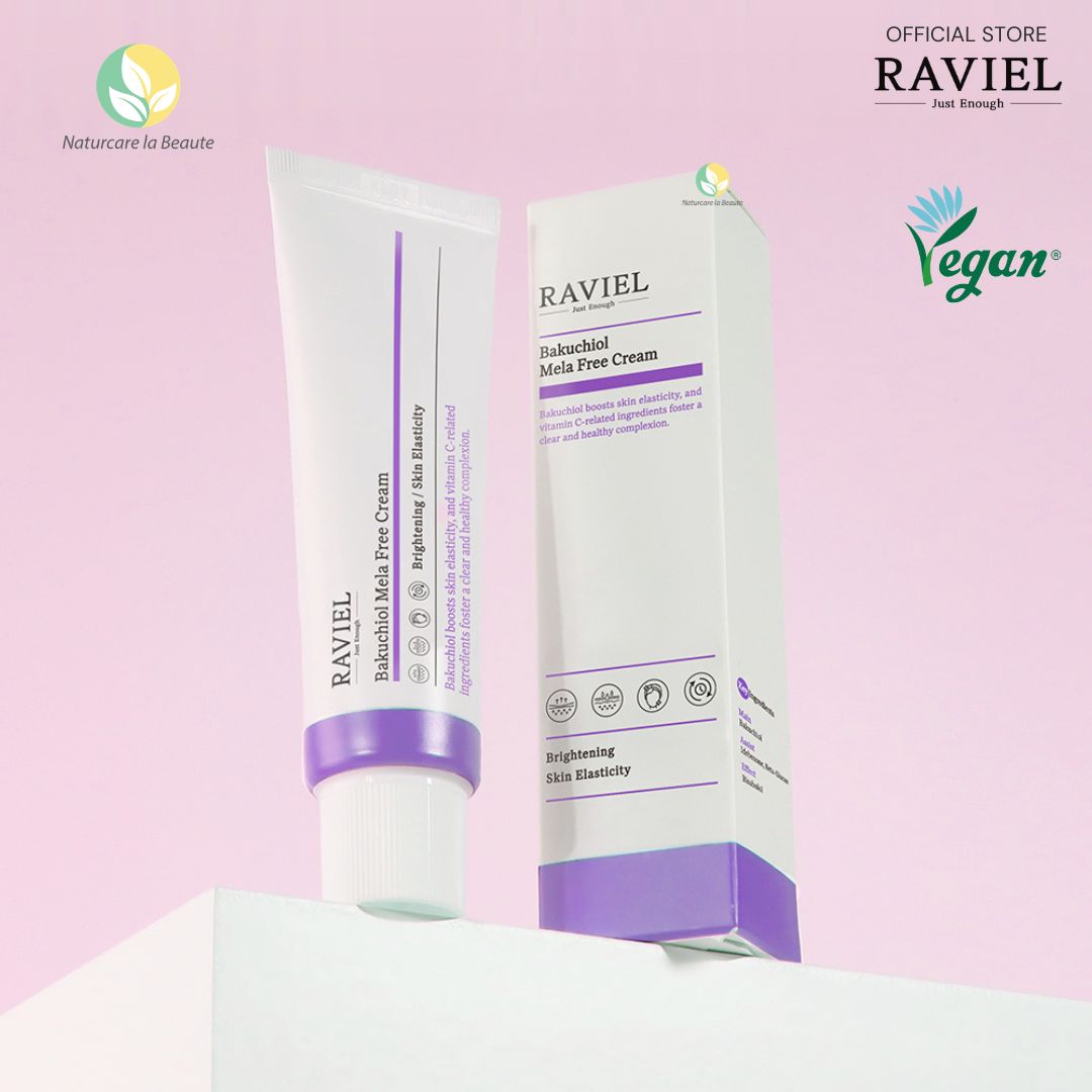 Raviel Bakuchiol Mela Free Cream 50ml - Deep hydration, brightens skin and restores skin barrier