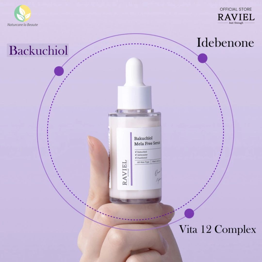 Raviel Bakuchiol Mela Free Serum 30ml - Deep hydration, brightens skin and restores skin barrier