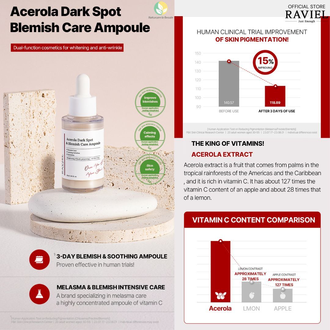 Raviel Acerola Dark Spot & Blemish Care Ampoule 30ml