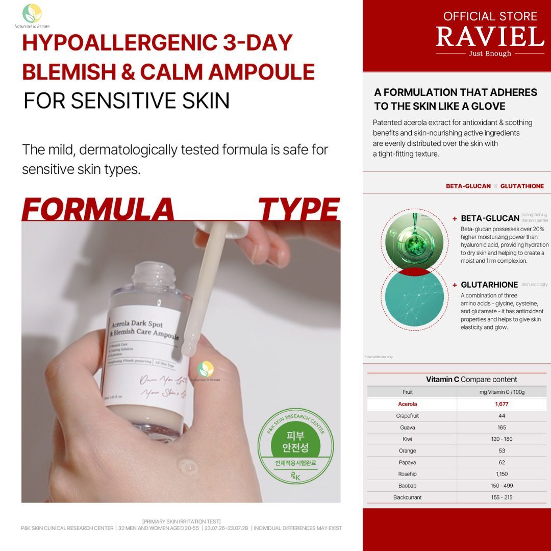 Raviel Acerola Dark Spot & Blemish Care Ampoule 30ml