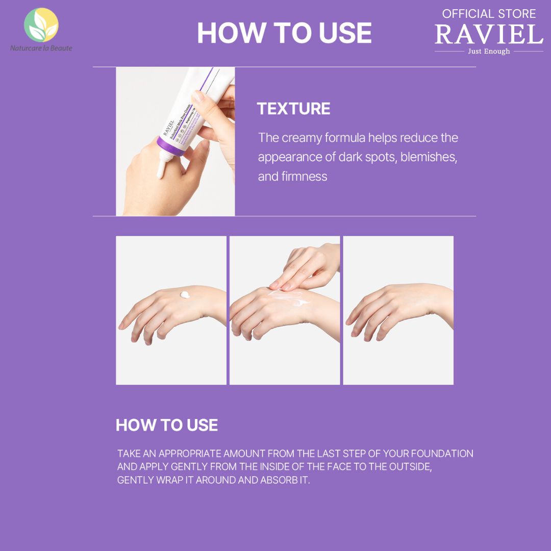 Raviel Bakuchiol Mela Free Cream 50ml - Deep hydration, brightens skin and restores skin barrier