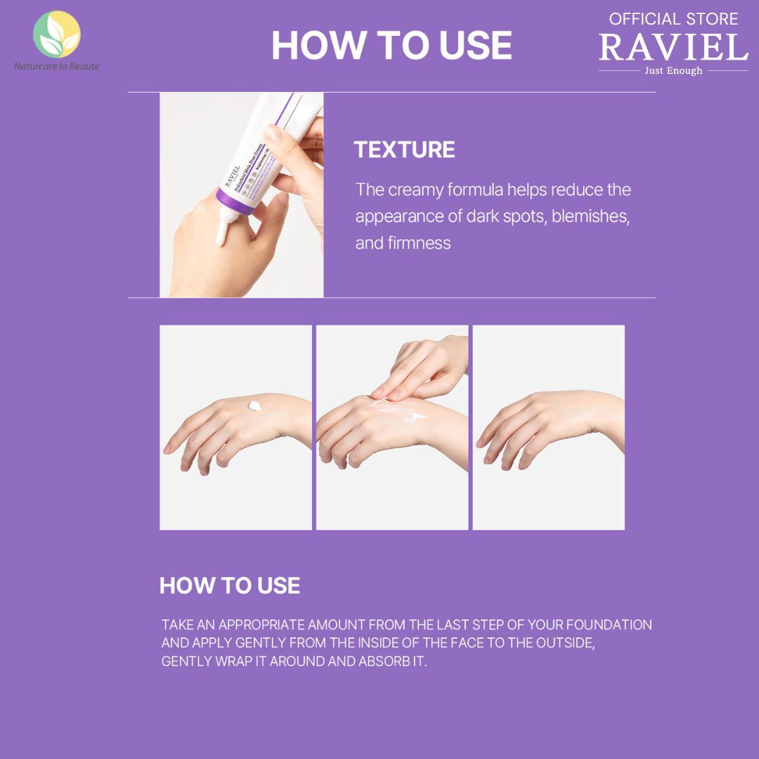 Raviel Bakuchiol Mela Free Cream 50ml - Deep hydration, brightens skin and restores skin barrier