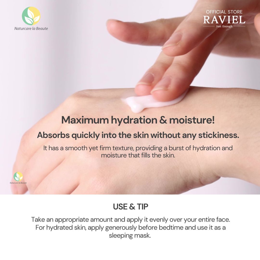 Raviel Biome 8X Hyaluronic Cream 80ml | Deep hydration, refine pores, strengthen skin barrier