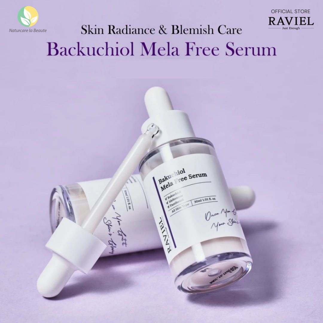 Raviel Bakuchiol Mela Free Serum 30ml - Deep hydration, brightens skin and restores skin barrier