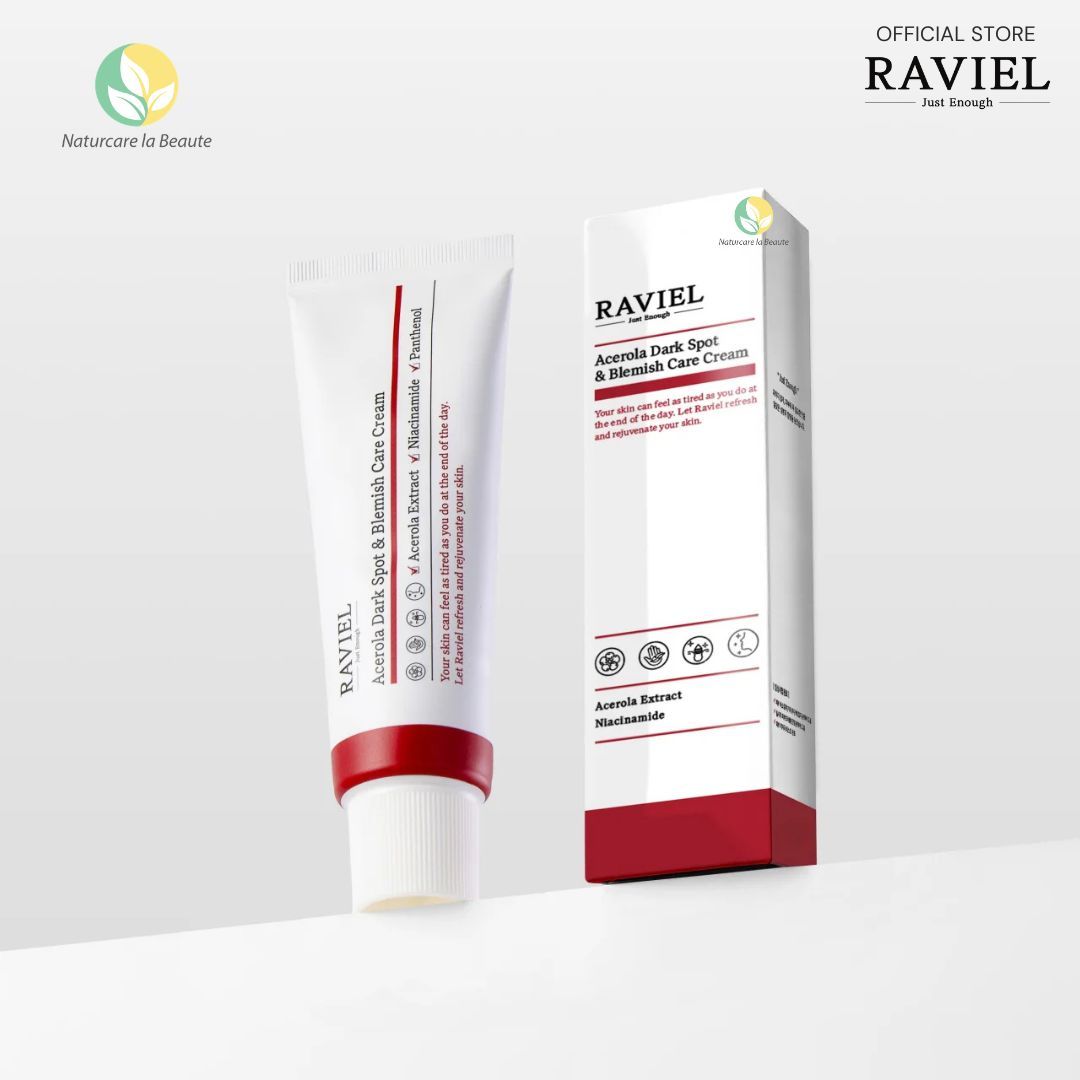 Raviel Acerola Dark Spot & Blemish Care Cream 50ml | Fades dark spots & acne scars, brightens and repairs skin