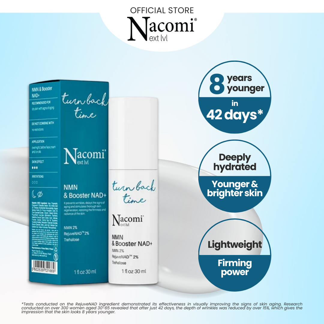 Nacomi Next Level NMN & Booster NAD+ Face Serum - Hydrates, Anti-Wrinkles & Firming