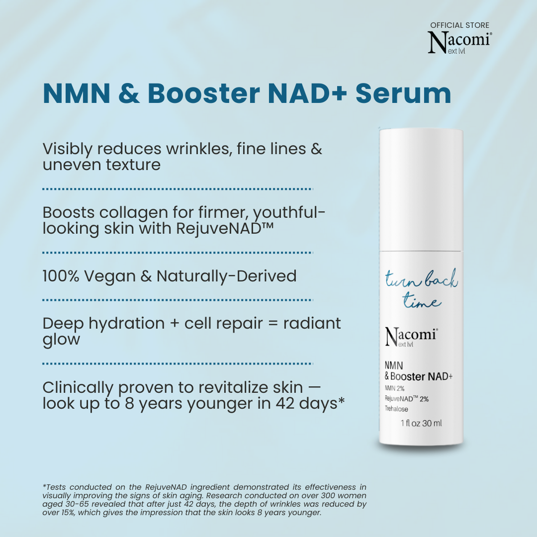 Nacomi Next Level NMN & Booster NAD+ Face Serum - Hydrates, Anti-Wrinkles & Firming