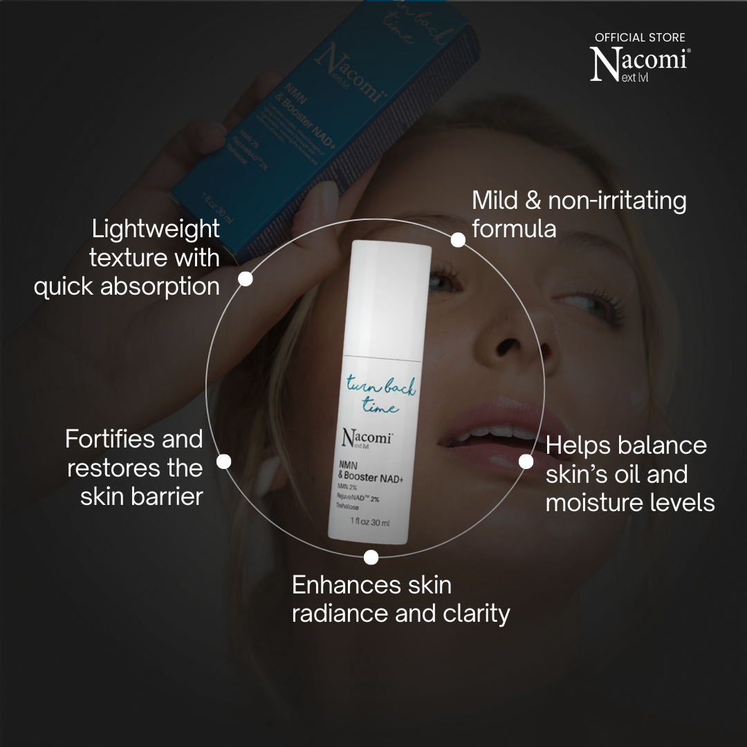 Nacomi Next Level NMN & Booster NAD+ Face Serum - Hydrates, Anti-Wrinkles & Firming