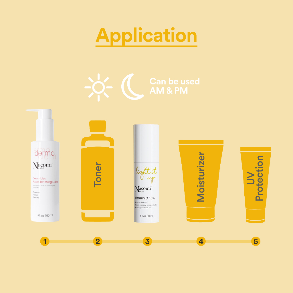 Nacomi Next Level Vitamin C 15% Face Serum - Correct Dark Spots & Brightens Skin