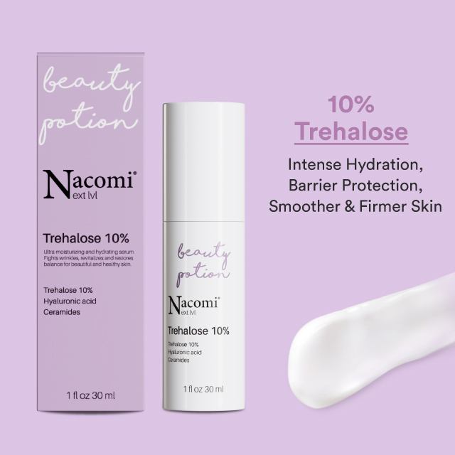 Nacomi Next Level Trehalose 10% Face Serum - Hydrates & Restores Skin Barrier