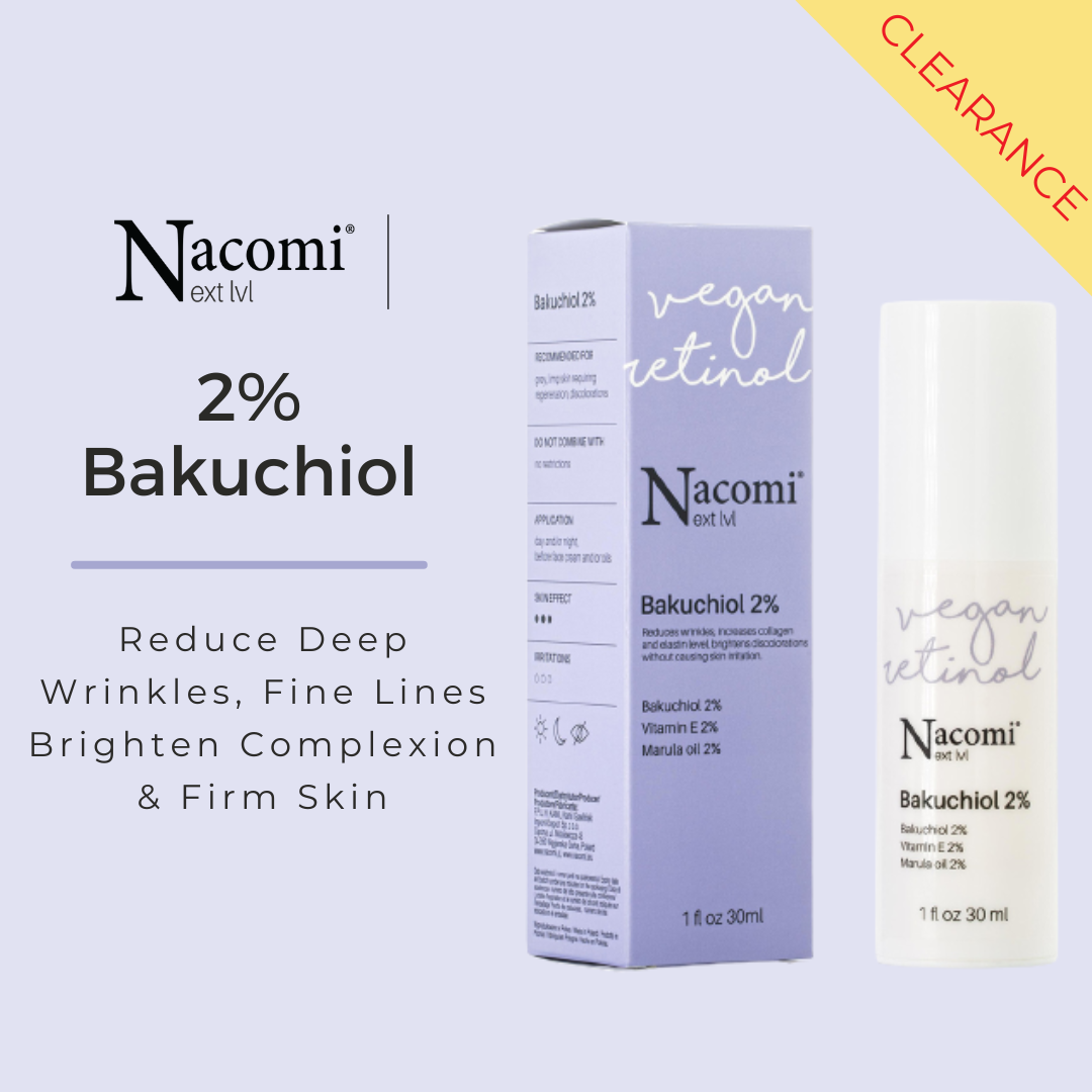 Nacomi Next Level Bakuchiol 2% Face Serum - Vegan Retinol, Anti-Wrinkles & Firming