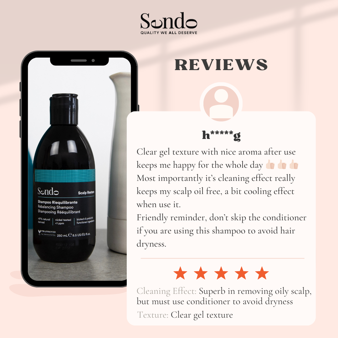Sendo Rebalancing Shampoo 250ml (Oily Scalp and Hair)