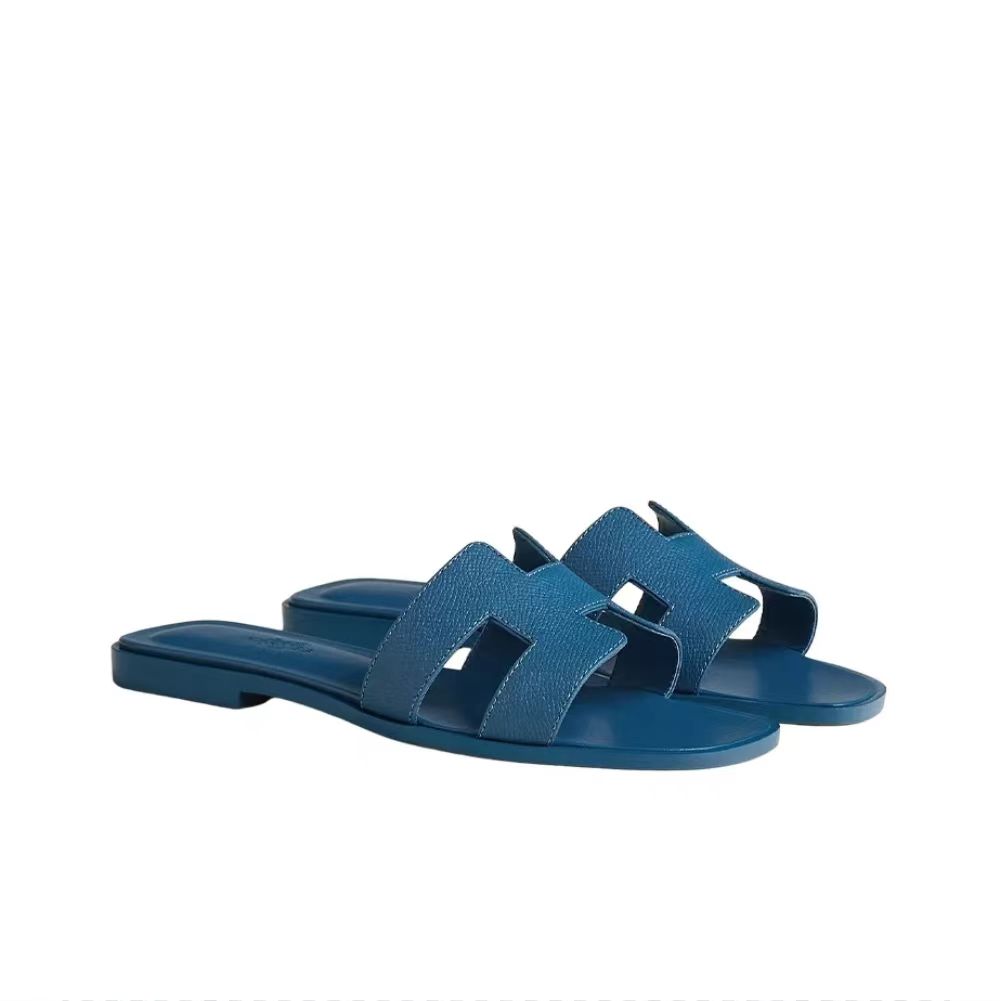 Hermes Oran sandals blue