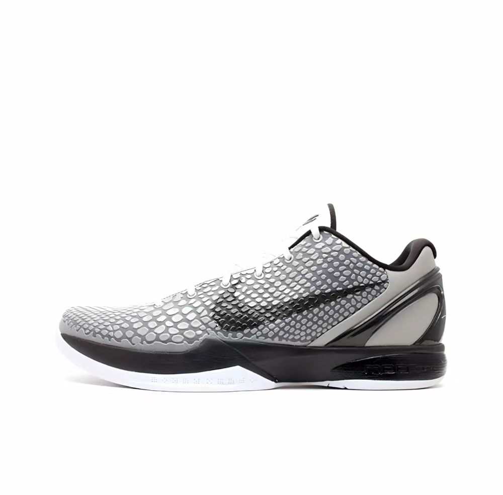 Nike Zoom Kobe 6Grey Black Comfort Low Top Basketball Shoes Men's Grey Black