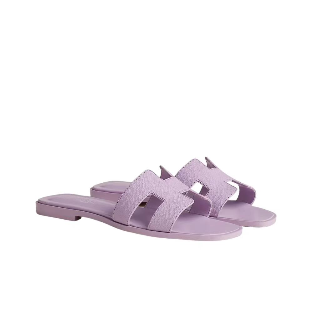Hermes Oran sandals purple