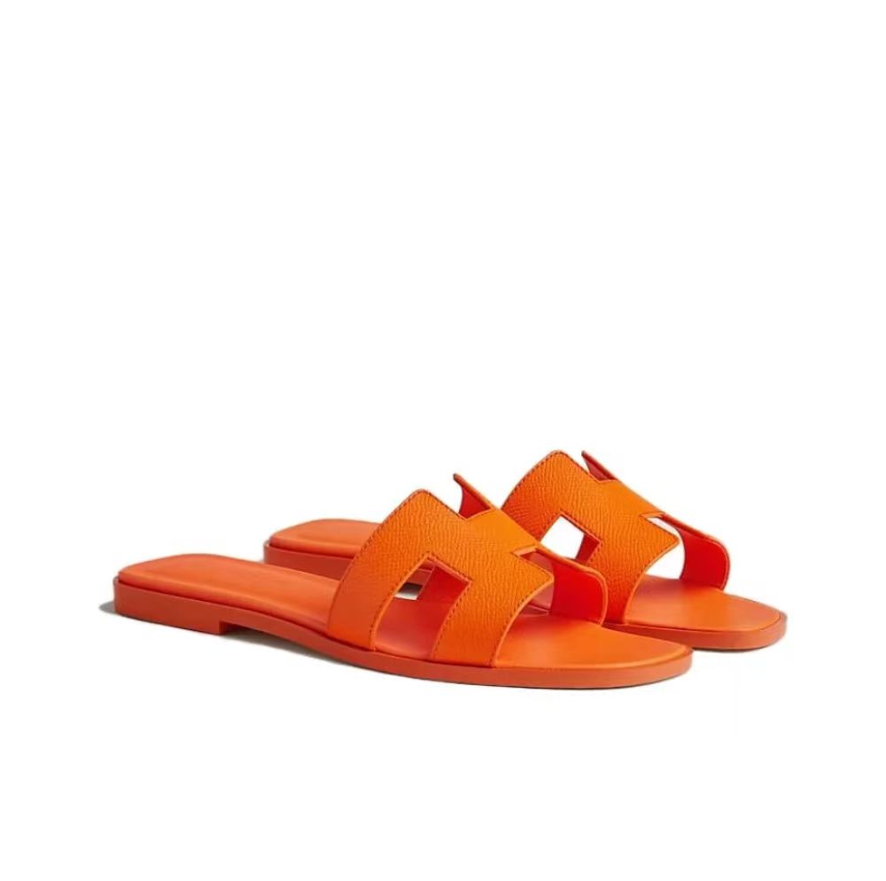 Hermes Oran sandals orange